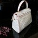 Женская кожаная сумка Arcadia 1447 pat sv bianco из натуральной кожи