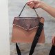 Женская кожаная сумка Arcadia 7537 ruga pit rosa rubino из натуральной кожи