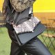 Женская кожаная сумка Arcadia 7538 ruga pit nero roccia из натуральной кожи
