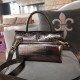 Итальянская женская сумка Arcadia 3940 metal piombo из натуральной кожи