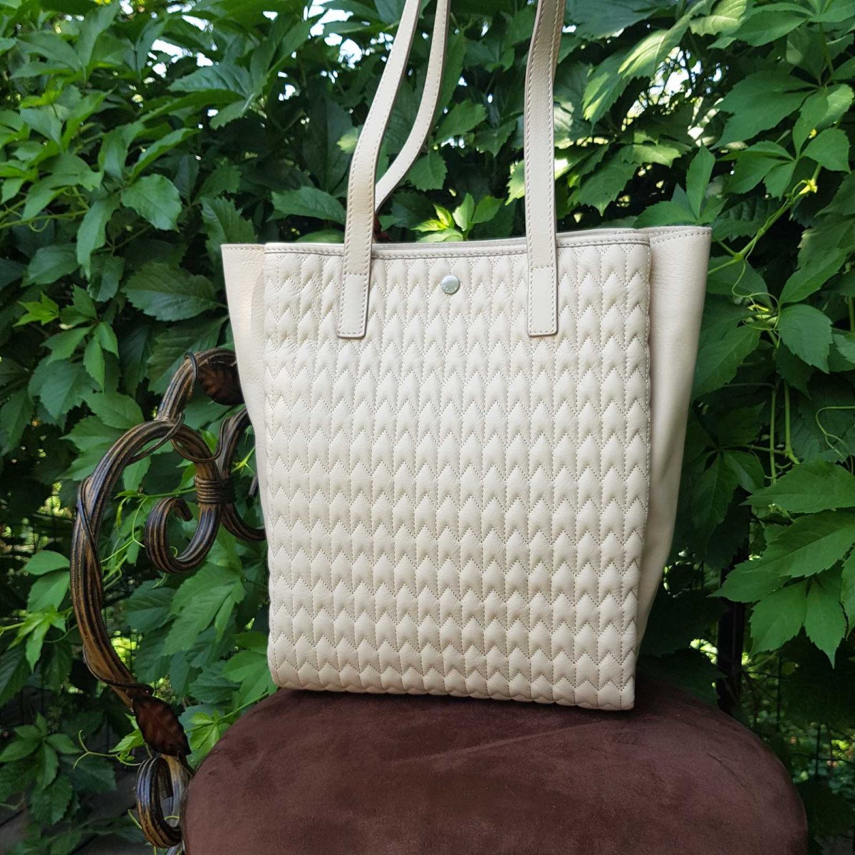Женская кожаная сумка Arcadia 2775 vit beige из натуральной кожи