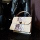 Женская кожаная сумка Arcadia 6159 pat pit cappuccino из натуральной кожи
