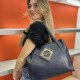 Женская кожаная сумка Di Gregorio 903/VIT blu из натуральной кожи