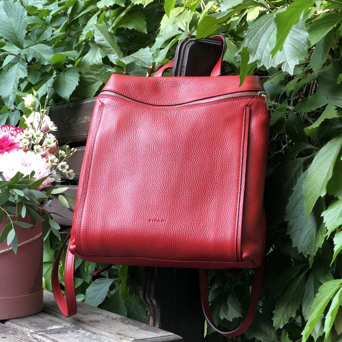 Женский кожаный рюкзак Ripani 8001OJ.00015 Rosso из натуральной кожи