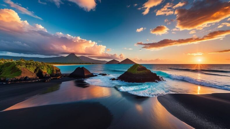 Лучшие пляжи с чёрным вулканическим песком 5 Лучшие пляжи с чёрным вулканическим песком