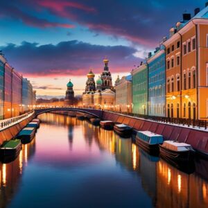 Зимний Санкт‑Петербург: каналы и рождественские огни